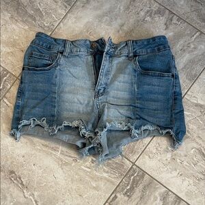 Altar'd State Blue Frayed Jean Shorts size 29